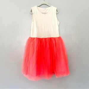 Crewcuts Sleeveless Cream and Pink Tulle Dress size 7